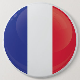 Bóton Redondo 15.24cm Bandeira Ícone Redondo da França