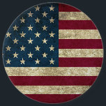 Bóton Redondo 15.24cm Bandeira Patriótica da América<br><div class="desc">Bandeira Patriótica da América</div>