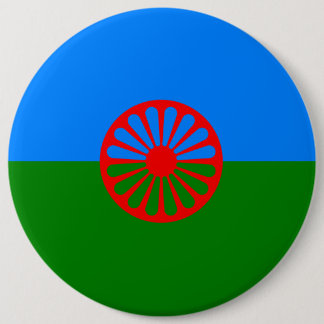 Bóton Redondo 15.24cm Bandeja oficial cigana romana Pinback