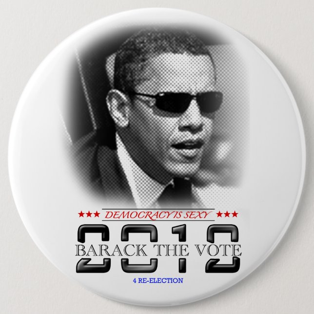 Bóton Redondo 15.24cm Barack Obama (Frente)