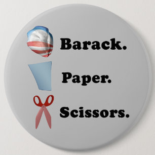 Bóton Redondo 15.24cm Barack. Papel. Tesouras