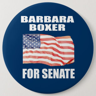BÓTON REDONDO 15.24CM BARBARA BOXER PARA O SENADO