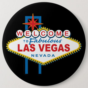 Bóton Redondo 15.24cm Bem-vindo ao Sinal de Las Vegas
