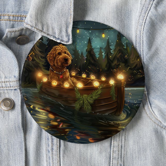 Bóton Redondo 15.24cm Bernedoodle Natal Festivo Voyage (In Situ)