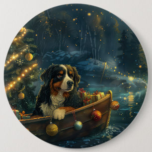 Bóton Redondo 15.24cm Bernese Mountain Christmas Voyage festiva