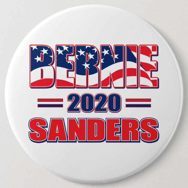 Bóton Redondo 15.24cm Bernie Sanders para o Presidente 2020 (Frente)