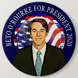 Bóton Redondo 15.24cm Beto O'Rourke para a eleição do Presidente dos EUA