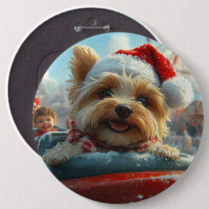 Bóton Redondo 15.24cm Biewer Terrier Cão Montanha-russa Natal