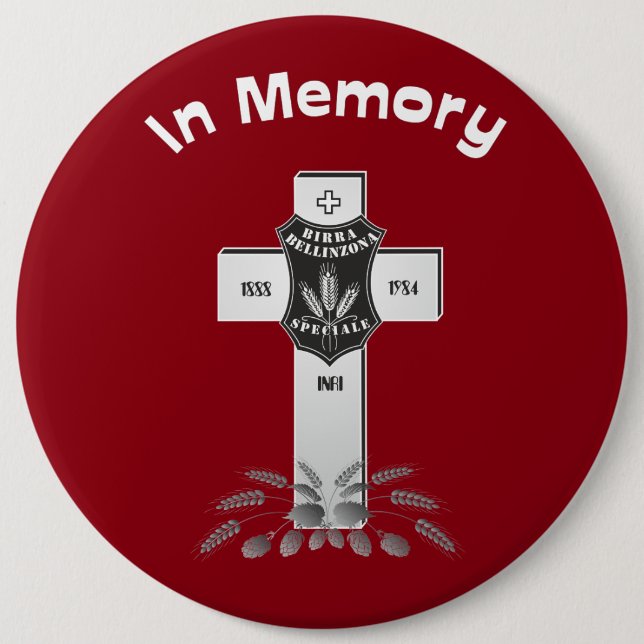 Bóton Redondo 15.24cm Birra Bellinzona Svizzera Buttons (Frente)