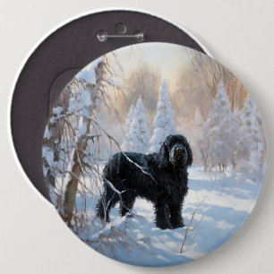Bóton Redondo 15.24cm Black Russian Terrier Que Neve