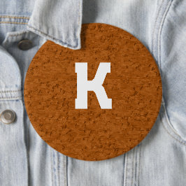 Bóton Redondo 15.24cm Boho Rustic Textura Madeira marrom personalizado