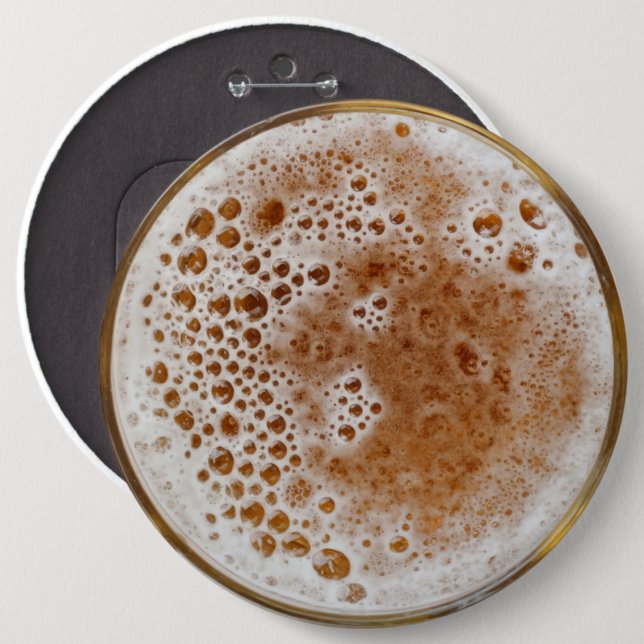 BÓTON REDONDO 15.24CM BOLHAS DE CERVEJA (Frente & Verso)