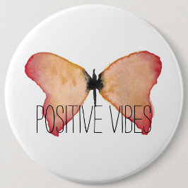 Bóton Redondo 15.24cm Borboleta de pêssego com personalizada