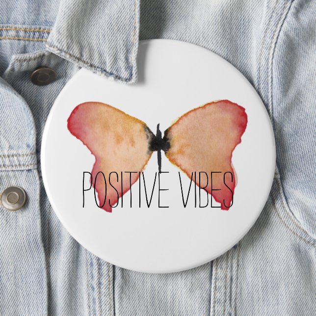 Bóton Redondo 15.24cm Borboleta de pêssego com personalizada (In Situ)