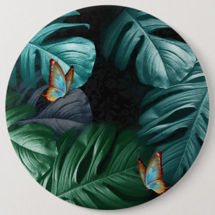 Bóton Redondo 15.24cm Borboletas de Paraíso/Turquesa Tropical Splash