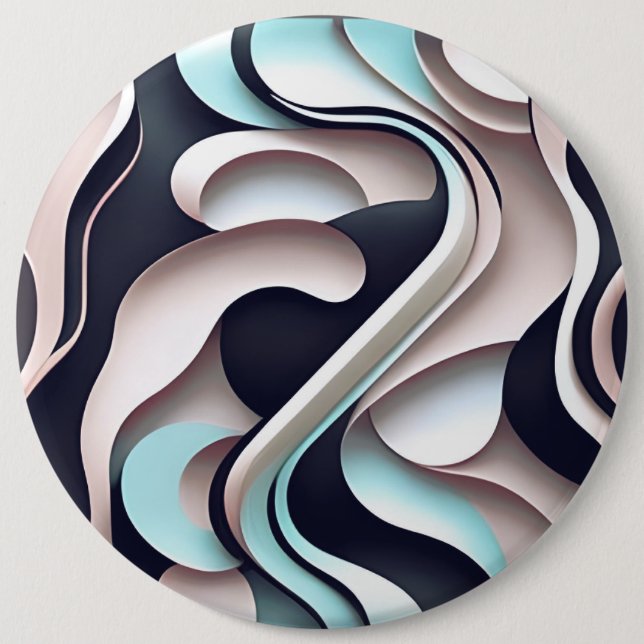 Bóton Redondo 15.24cm Botão abstrato (Frente)