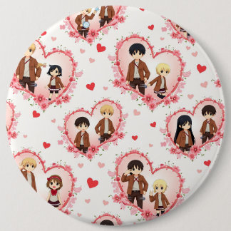 Bóton Redondo 15.24cm BOTÃO ANIME DO dia de os namorados