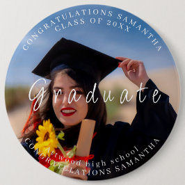 Bóton Redondo 15.24cm Botão Arredondar Foto de Graduação Personalizada