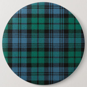 Bóton Redondo 15.24cm Botão Campbell de tecido de padrão tartan