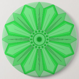 Bóton Redondo 15.24cm Botão com arte de flor