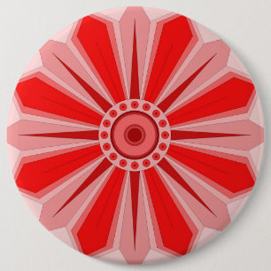 Bóton Redondo 15.24cm Botão com arte de flor