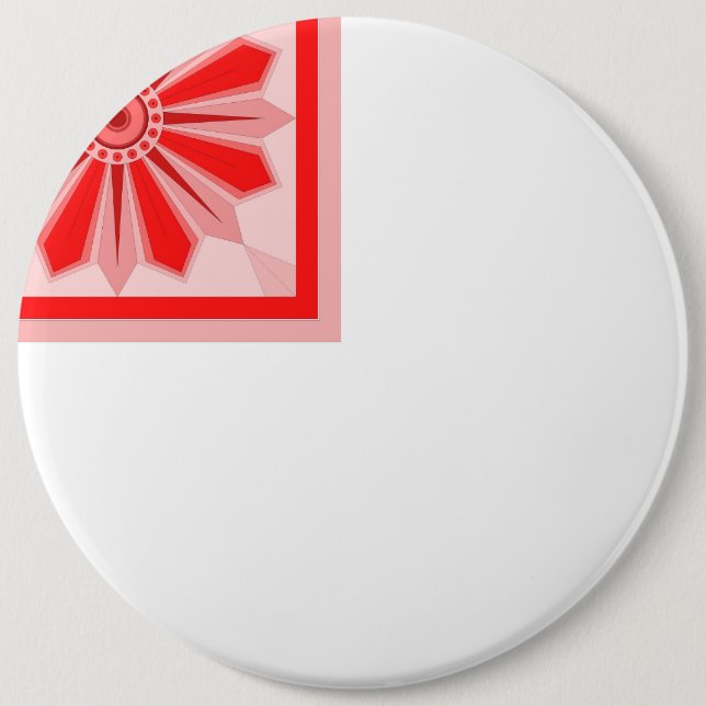 Bóton Redondo 15.24cm Botão com arte de flor (Frente)