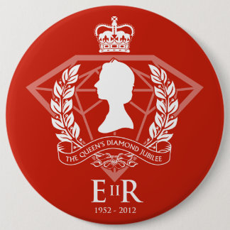 Bóton Redondo 15.24cm Botão comemorativo do jubileu de diamante