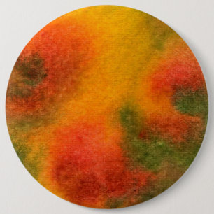 Bóton Redondo 15.24cm Botão 'Cosmos Amarelos' de Arte Abstrato