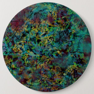 Bóton Redondo 15.24cm Botão de Abstrato de Arte multicolorido