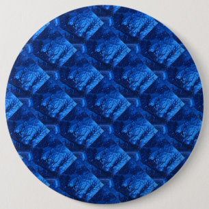 Bóton Redondo 15.24cm Botão de Arte Abstrato "Deep Water 6"