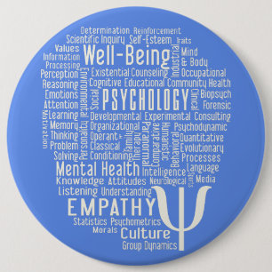 Bóton Redondo 15.24cm botão de cor personalizada da Nuvem do Word PSYCH