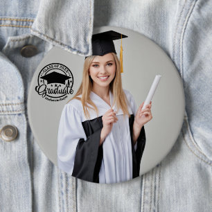 Bóton Redondo 15.24cm Botão de Foto de Graduação - Broche Personalizado