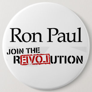 Bóton Redondo 15.24cm Botão de Ron Paul 2012