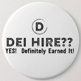 Bóton Redondo 15.24cm Botão DEI B&W