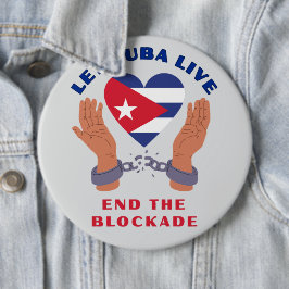 Bóton Redondo 15.24cm Botão Deixe Cuba Viver