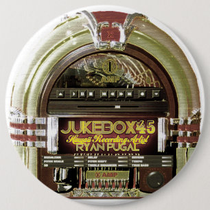 Bóton Redondo 15.24cm Botão do JUKEBOX 45 de RVP