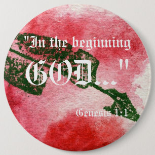 Bóton Redondo 15.24cm Botão Gênesis 1:1