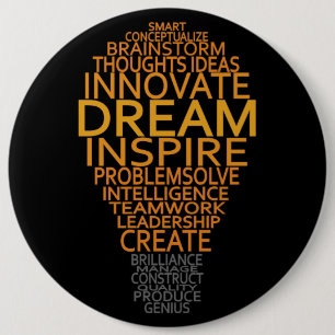 Bóton Redondo 15.24cm Botão Luz Inspiracional