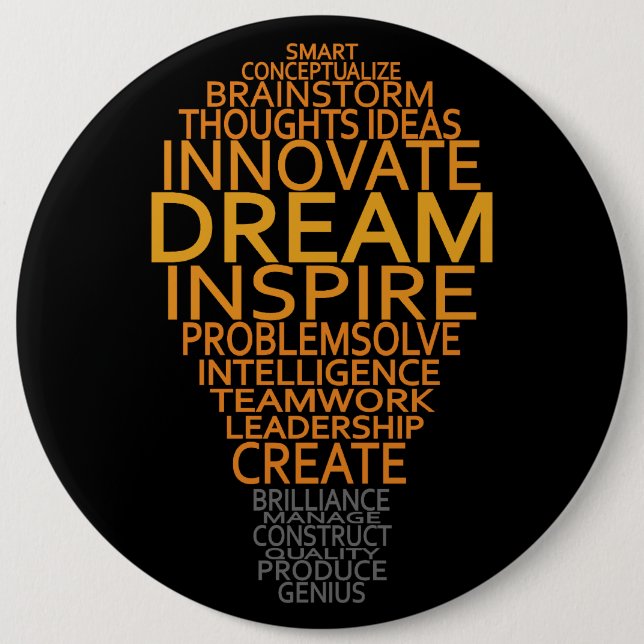 Bóton Redondo 15.24cm Botão Luz Inspiracional (Frente)