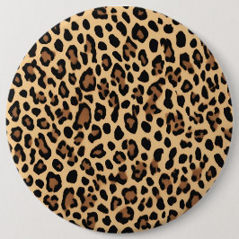 Bóton Redondo 15.24cm Botão, manchas-leopardo