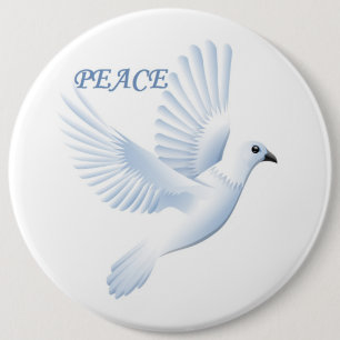 BÓTON REDONDO 15.24CM BOTÃO PEAVE DOVE PINBACK