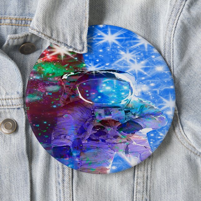 Bóton Redondo 15.24cm Botão Pinback Dimensões do Astronauta (In Situ)