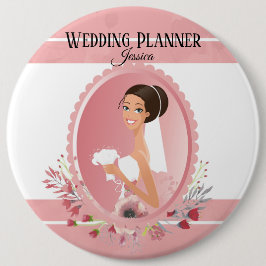 Bóton Redondo 15.24cm Botão Planner de Casamento