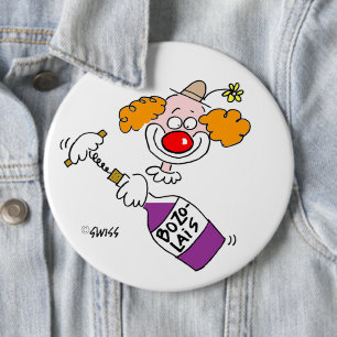 Bóton Redondo 15.24cm Botões Favoritos do Provando de vinho engraçado