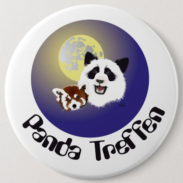 Bóton Redondo 15.24cm Botões Panda Treffen (Frente)