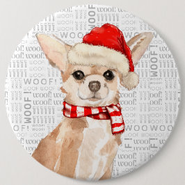 Bóton Redondo 15.24cm Bumbum de Natal Chihuahua Fleas Navidog