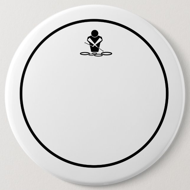 Bóton Redondo 15.24cm Cabeça De Pin-Stripe Do Tambor De Seis Polegadas (Frente)