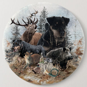 Bóton Redondo 15.24cm Caça alemã Terrier (Jagdterrier)