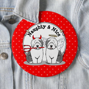Bóton Redondo 15.24cm Cães de Ovelhas e Velhas Cães de Ovelhas Inglês (C