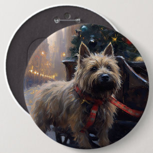 Bóton Redondo 15.24cm Cairn Terrier Christmas Fesason Season
